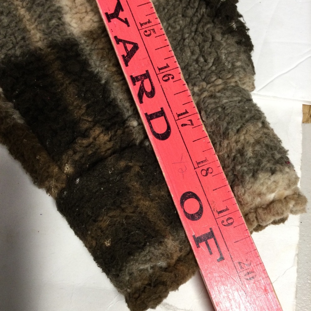 Almost Famous Womens Plaid Sherpa Shacket Button-Up Jacket in Brown & Cream Sz M - Picture 8 of 11